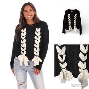 Dreamers bow weave sweater S/M